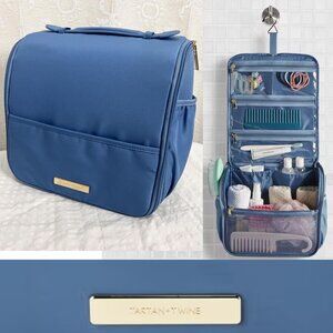 Tartan and Twine blue hanging toiletry organizer bag travel small space compact